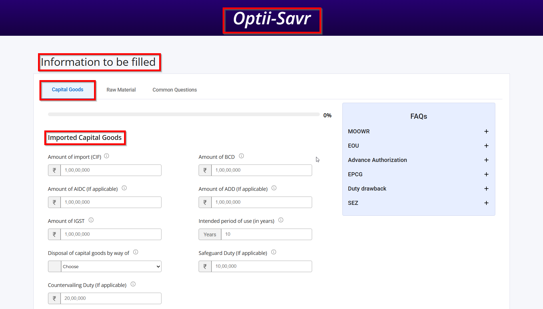 Calculator Dashboard Screenshot